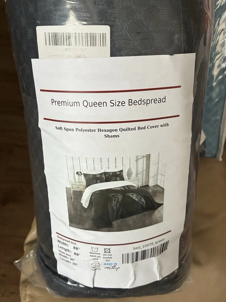 Colcha Raven Premium Queen con 2 fundas Foto 2 de 2