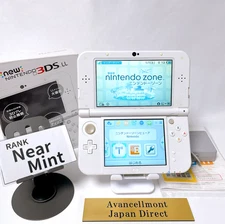 【Dual IPS w/Box】New Nintendo 3DS XL LL Pearl White NTSC-J Console Rank S Tested