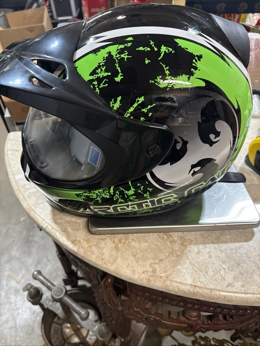 Arctic Cat Snowmobile Green Motorcycle & Powersports Helmets for
