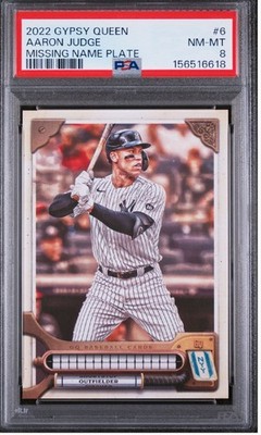2022 Topps Gypsy Queen Aaron Judge No Name Plate Parallel SP Yankees PSA 