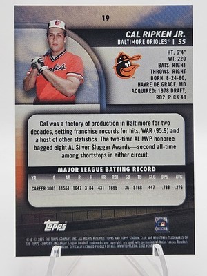 2025 Topps Stadium Club Baseball #19 Cal Ripken Jr. Red SP | eBay