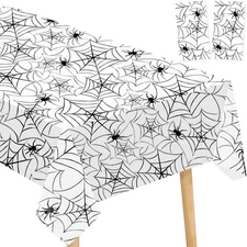 2Pack Halloween Plastic Tablecloths Christmas Plastic Table Covers Cloths BBQ Pi