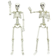 2PACK 36" Skeleton Halloween Decorations, 3ft Life Full Size Skeleton with Re...
