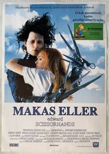 Edward Scissorhands 1990 Johnny Depp Winona Ryder TimBurton Vintage Movie Poster