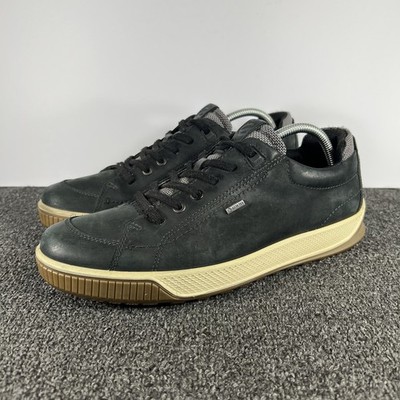Ecco Byway Gore-Tex Shoes Black Leather Low Men s Size EU 43 US 9 Sneakers