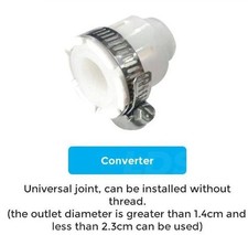 Universal Tap Connector Mixer Adapter for 14mm-23mm Round Faucets No Thread