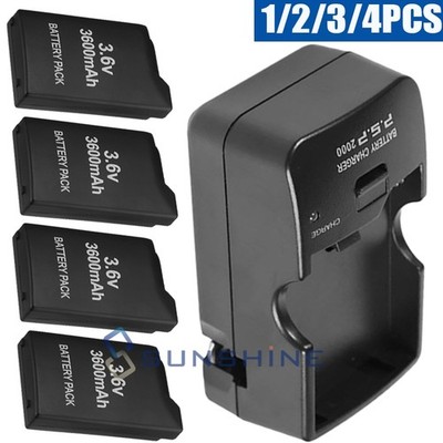 Rechargeable 3600mAh Battery 3.6V For PSP Slim 2000 2001 3000 Backup +Charger