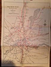 Gt Eastern Rly Metropolitan Lines  Connections  map; reverse detail of London