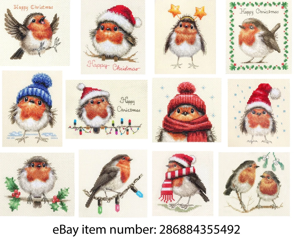 CATS, DOGS, DONKEY, DEER, ANIMALS and ROBINS Counted Cross Stitch Kits Christmas - Image 2 of 4