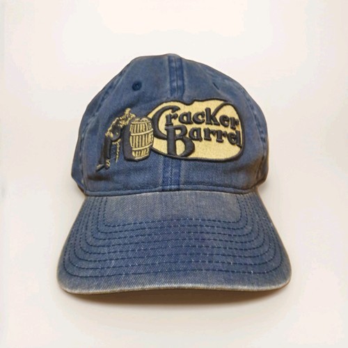 Legacy Cracker Barrel Old Country Store Navy Jeans Distressed Snapback Cap Hat