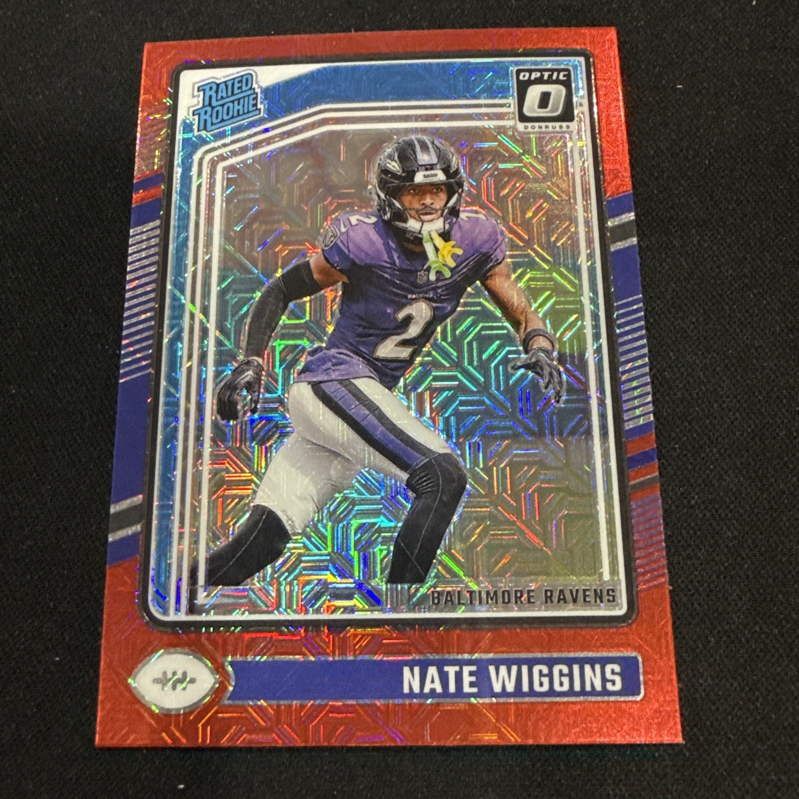 2024 Panini Donruss Optic Football #281 (Red Mojo)  NATE WIGGINS [RC] F239
