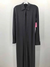 Pre-Owned Norma Kamali Gray Size Small Shift Maxi Long Sleeve Dress