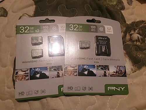 2 PNY 32GB Elite UHS-I microSDHC Memory Card SD Card Camera Computer Etc