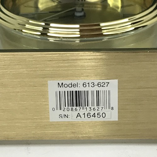 Howard Miller 613-627 Athens Solid Brass and Beveled Glass Table Clock NIB - Picture 7 of 11