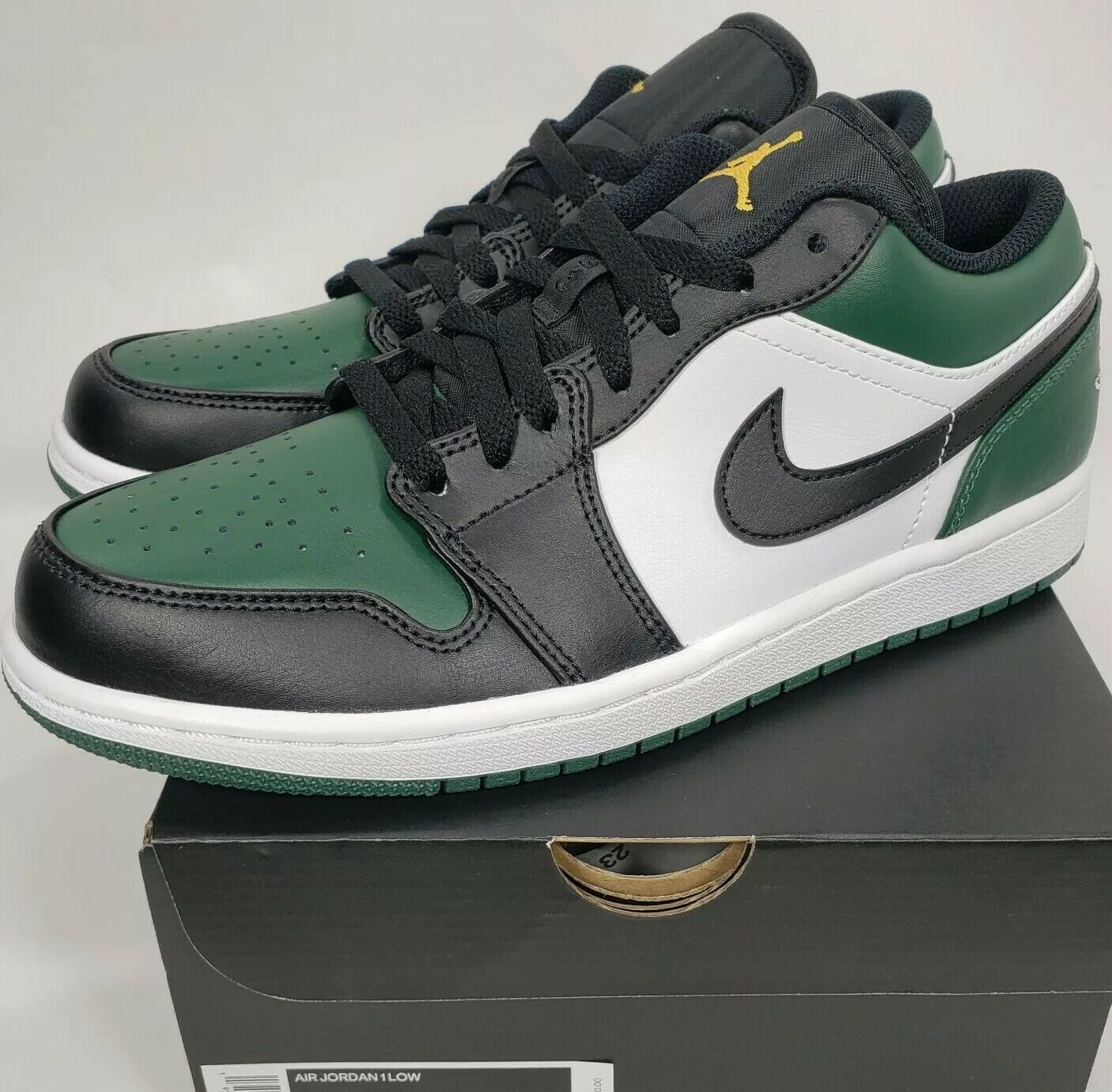 air jordan low green and black