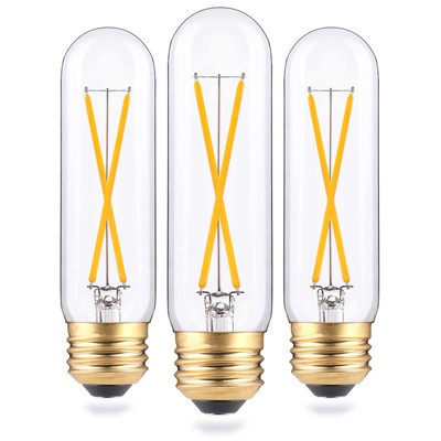 Dimmable 2W Tubular LED Bulbs, 2700K Warm White, Edison Style Filament Light ...