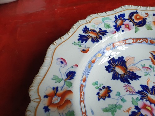 Hickson May Stone China Ironstone Mandarin Pattern Bowls Plate Pair - Picture 8 of 24