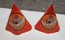 Vintage Early 1980’s Showbiz Pizza Time Theatre Chuck E Derby Birthday Hats (2)