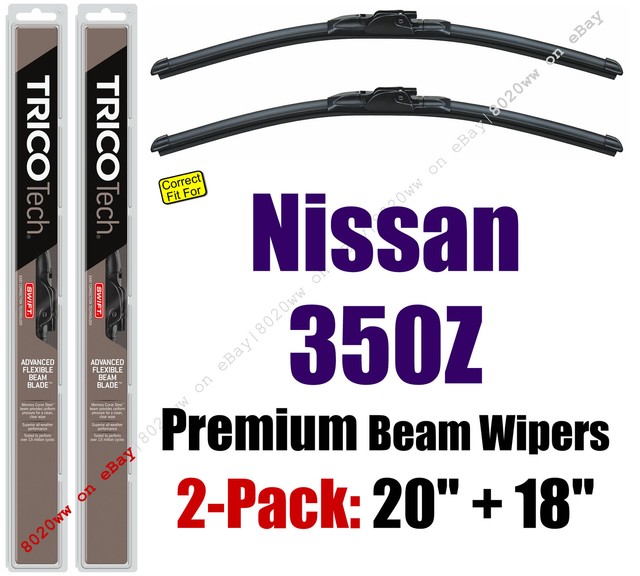 Wipers 2Pack Premium Wiper Blades fit 20032009 Nissan 350Z 19200/