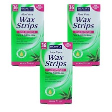 108 x  Ladies Aloe Vera Wax Strips Hair Remover Face & Bikini Line