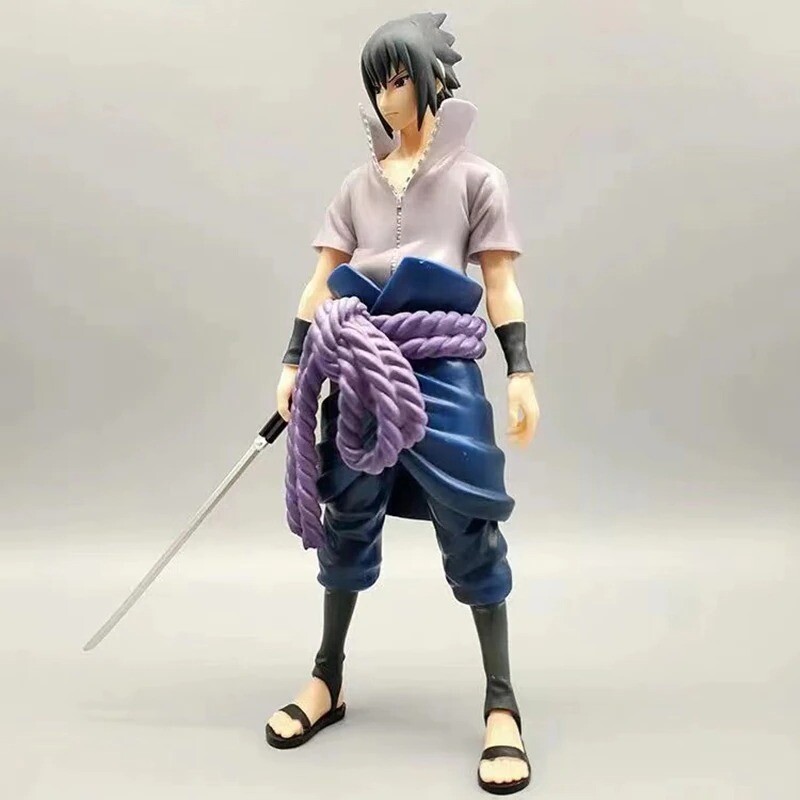 Anime Naruto Shippuden Figure 25cm Uchiha Sasuke Childhood Sasuke GK PVC  Action Figure Model Collectible Statue Doll Toy Kid Gif