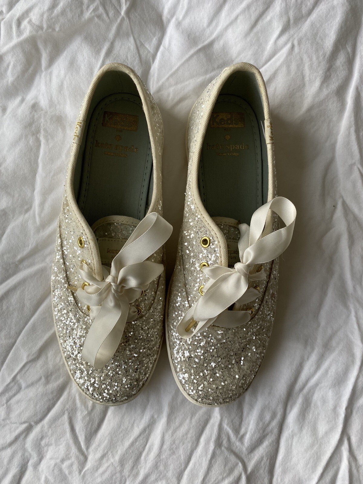 Keds Kate Spade Champion Cream Glitter Sneakers Gem