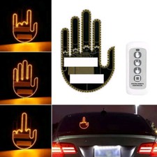 Universal Car Parts Rear Window Light Middle Finger Gesture Light W/ Remote Set