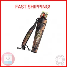 JAKUNA Hip and Back Quiver for Arrows - Black Arrow Quiver for Kids and Adults -