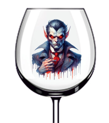 12x Halloween Gothic Vampir Weinglas Flasche Becher Van Vinyl Aufkleber Abziehbild