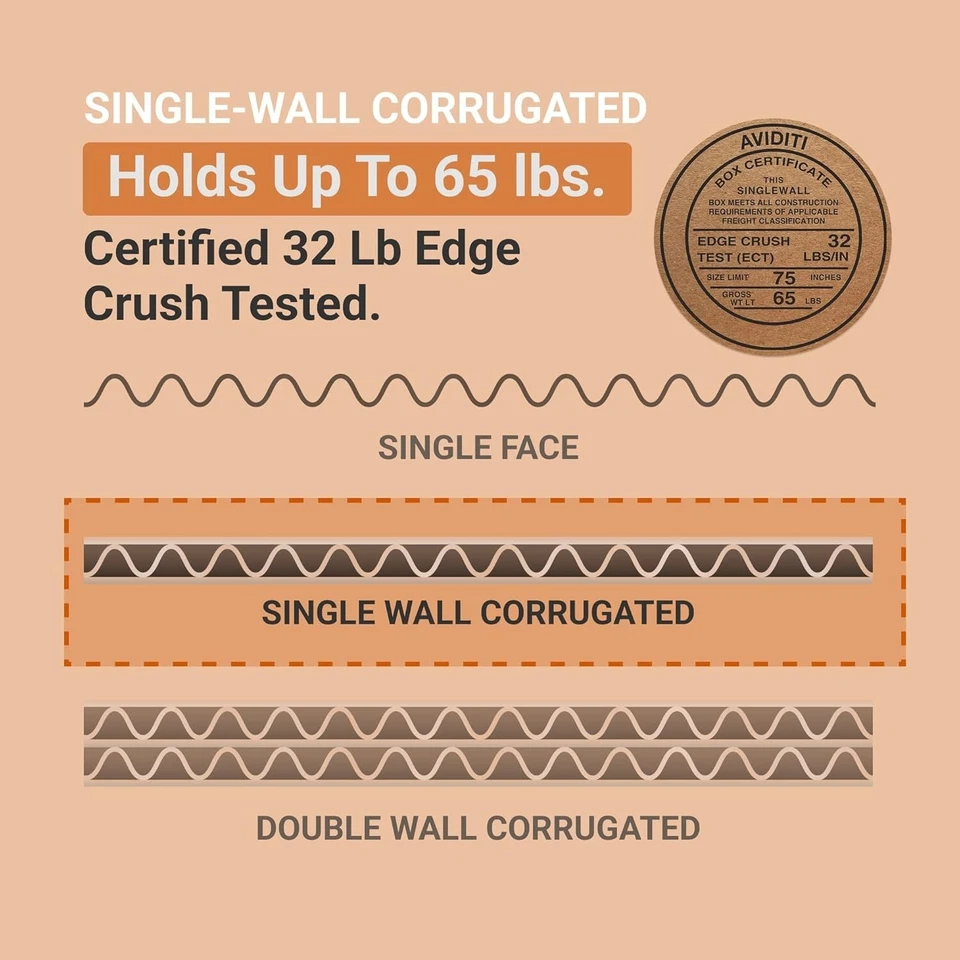 14 x 10 x 6 Shipping Boxes Moving Boxes Corrugated Kraft 25/Bundle 25/Pack - Image 2 of 3