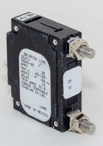 Disyuntor de circuito 25A montaje en panel Sensata/Airpak (IELK1-32692-25) - Imagen 4 de 6