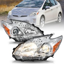For 2012-2015 Toyota Prius Headlights Headlamps Halogen Type L+R Pair Set
