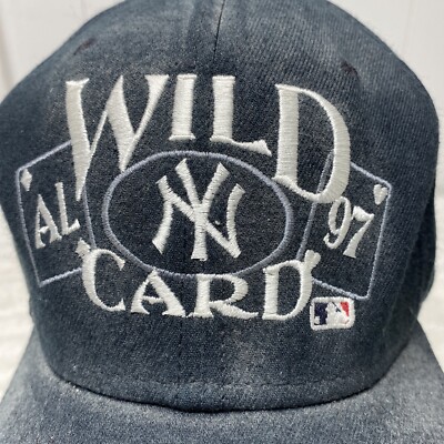 Vintage New York Yankees 97 AL Wild Card Blue Snapback New Era