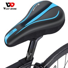 WEST BIKING Waterproof MTB Road Bike Bicycle Gel Sponge Seat Saddle Cover Blue