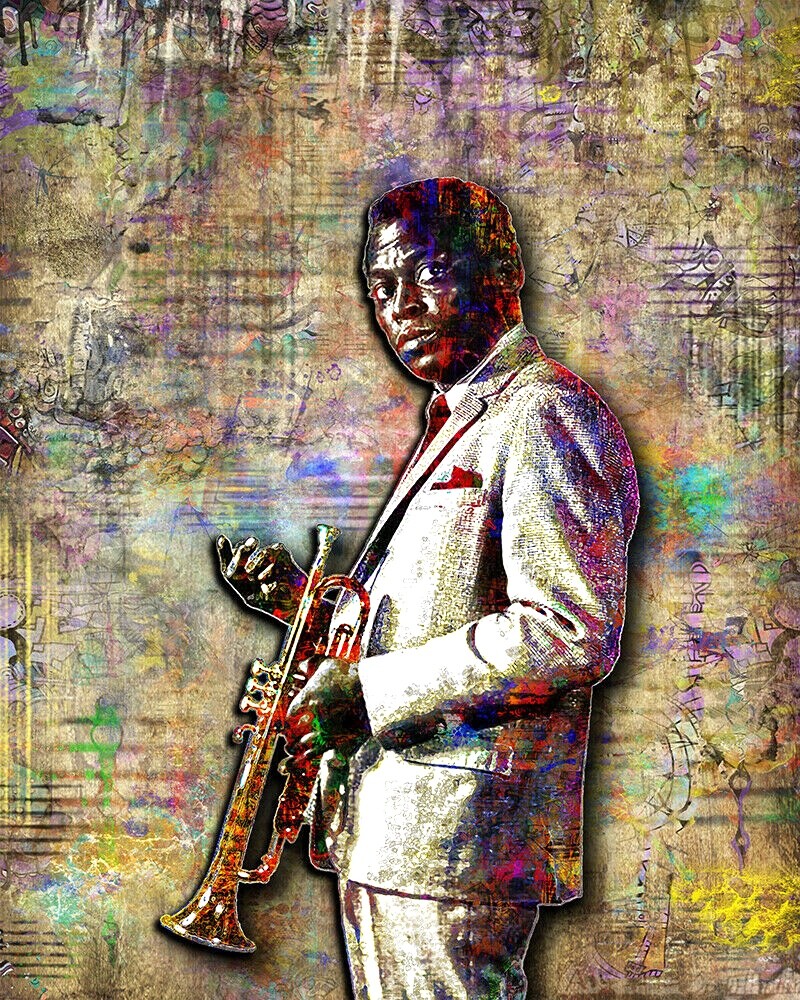 MILES DAVIS JAZZ Pop Art 12x18in Poster, Miles Davis Tribute