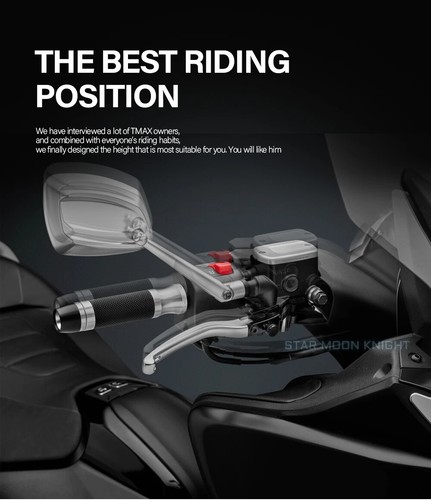 For YAMAHA T-MAX 500 530 560 Handlebar Riser Handle Bar Clamp Extend Adapter Fit - Picture 12 of 20
