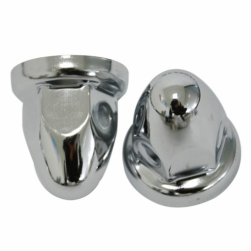 33mm Lug Nut Covers Chrome Steel Flanged PushOn Qty 60 Truck Trailer