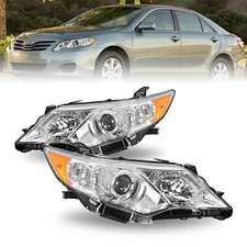 For 2012-2014 Toyota Camry Projector Chrome Headlights Assembly LH+RH Pairs