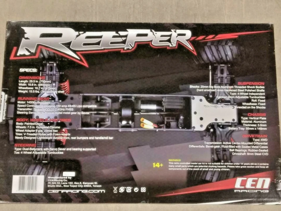 CEN Reeper Mega Brushless 1/7 RTR 4WD Monster Truck CEG9518 Brand New!! - Image 2 of 4