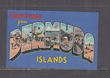 BERMUDA, composite Greetings ppc., 1950, unused.