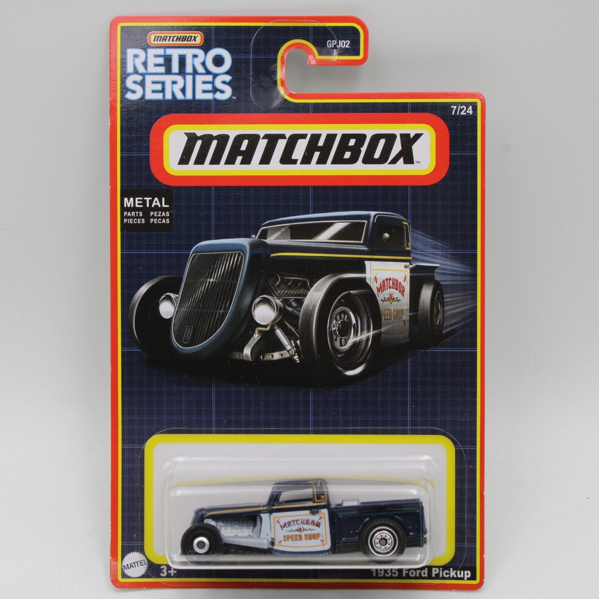 Matchbox 1935 Ford Pickup Blue Speed Shop 7/24 Retro Series | eBay