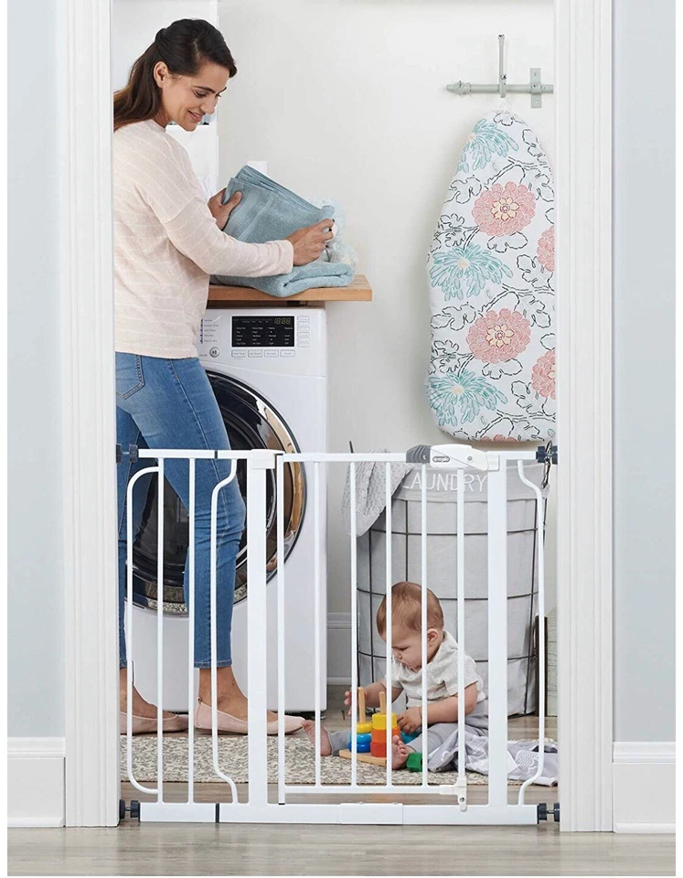 Regalo Easy Step 38.5 Inch Extra Wide Walk Thru Baby Gate, Includes 6” Extension - Image 3 of 4