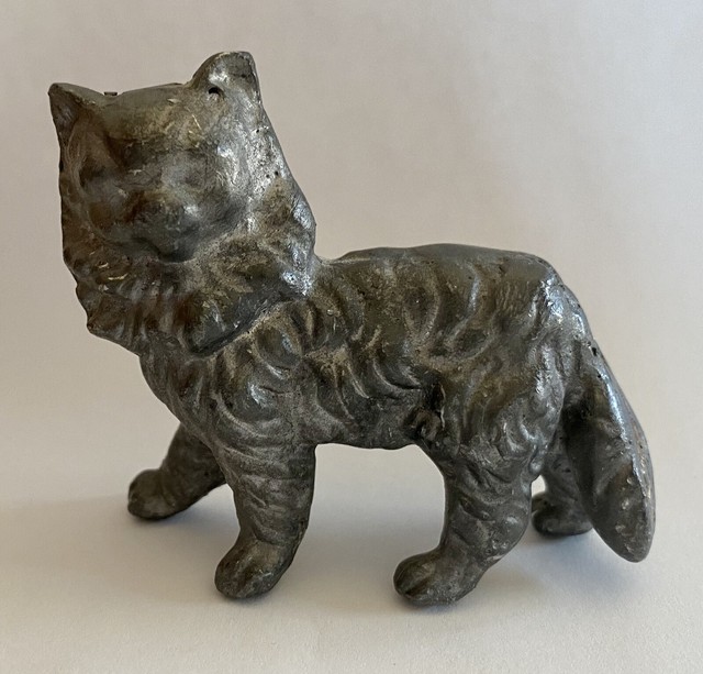 Unbranded Solid Metal Miniature Silver CAT Figurine 9.5 ounces eBay