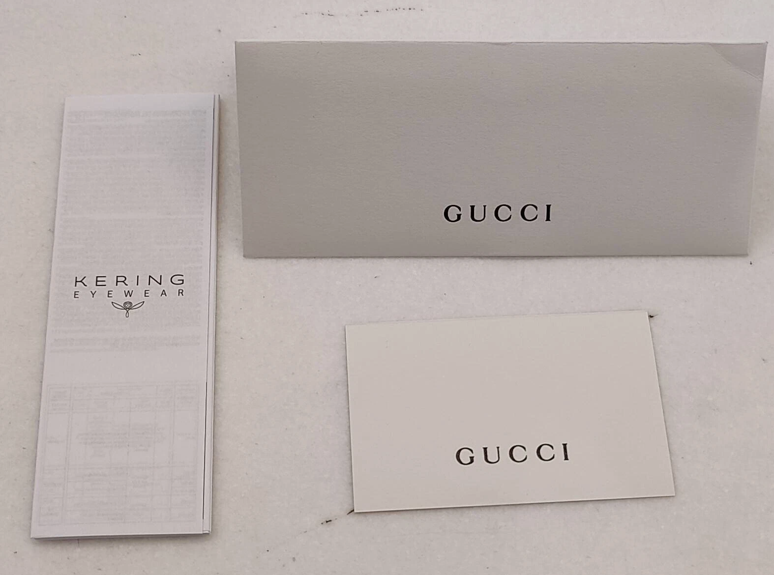 x5 GUCCI Garantie Garantie Certificat Carte Carte Blanche Lunettes Lunettes