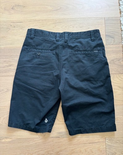 Volcom Shorts True To This Shorts Men's 31 Black Flat Front Chino Skateboarding - Picture 2 of 6
