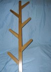 Wall Mounted Natural Bamboo Wood - Tree Branch Design Coat Rack - 6 Hook - New