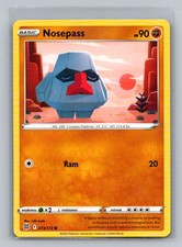 Carta Pokemon TCG Nosepass 073/172 stelle brillanti non olografica quasi nuova 2022 BRS inglese