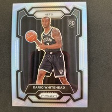 Dariq Whitehead 2023-24 Panini Prizm Silver Prizm Rookie #175 San Antonio Spurs