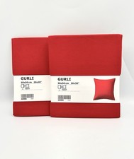 Set If 2 IKEA GURLI Red Pillow Cover 20  x 20  100 Cotton