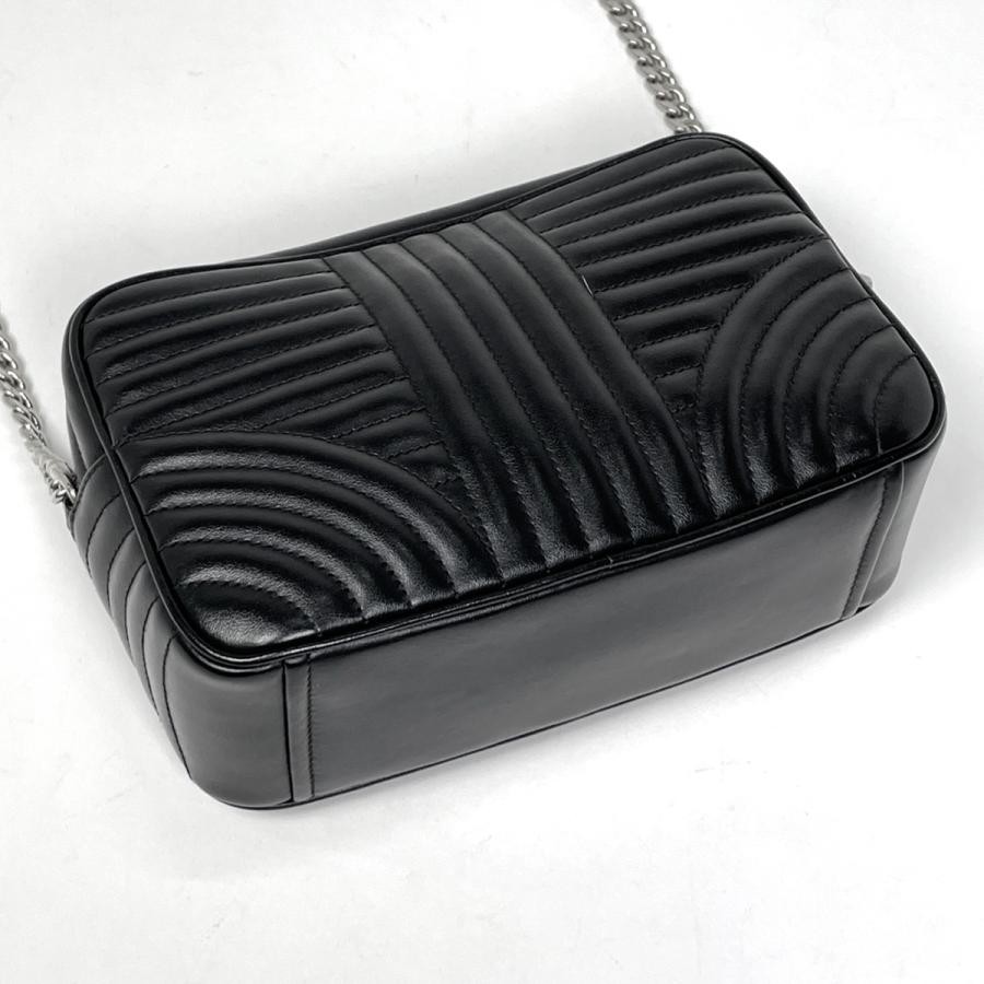 PRADA Diagram Chain Shoulder Bag Black Leather 21cm with Dust Bag #BS842 thumbnail 2